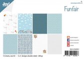 Joy! Crafts Papierset - Design Funfair A4 -12 vel - 3x4 designs dubbelzijdig - 200g
