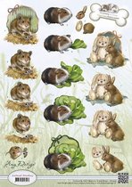 Rodents - Animal Medley 3D-Knipvel Amy Design 10 stuks