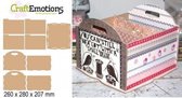CraftEmotions MDF 3D papier opbergbakje 260x280x207mm