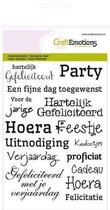Clear stamps A6 - tekst NL gefeliciteerd