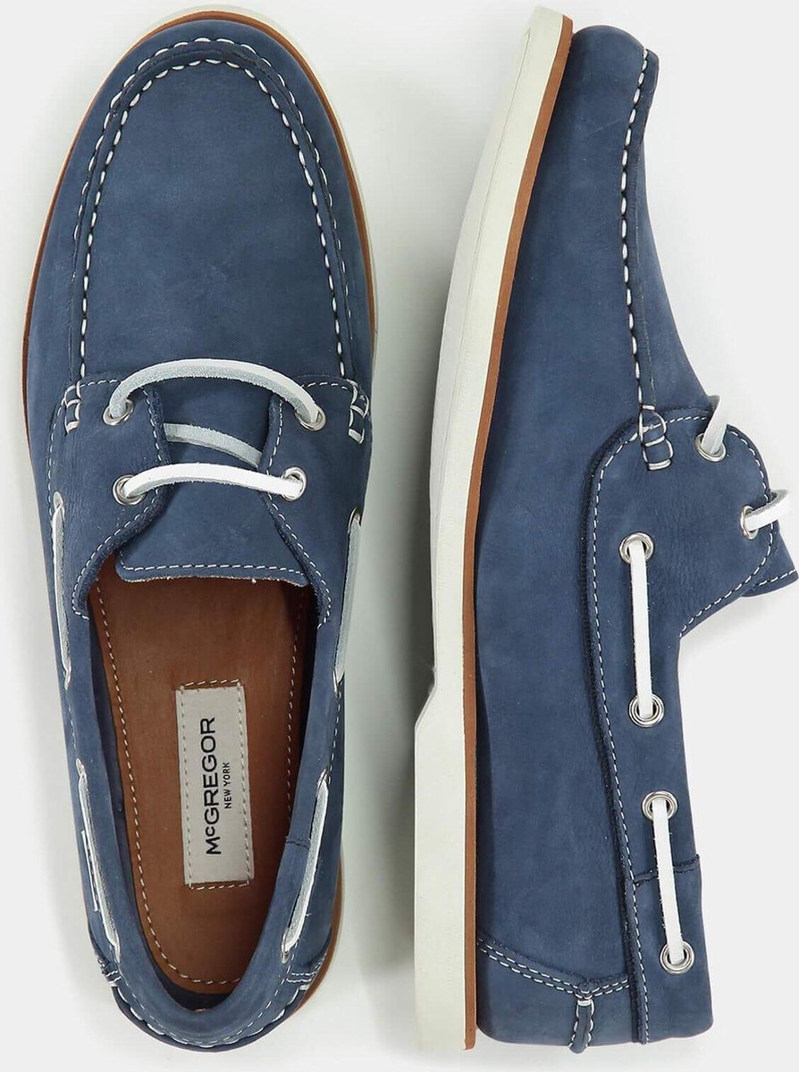 McGregor Heren Bootschoenen Blauw Bootschoenen Suède Veters