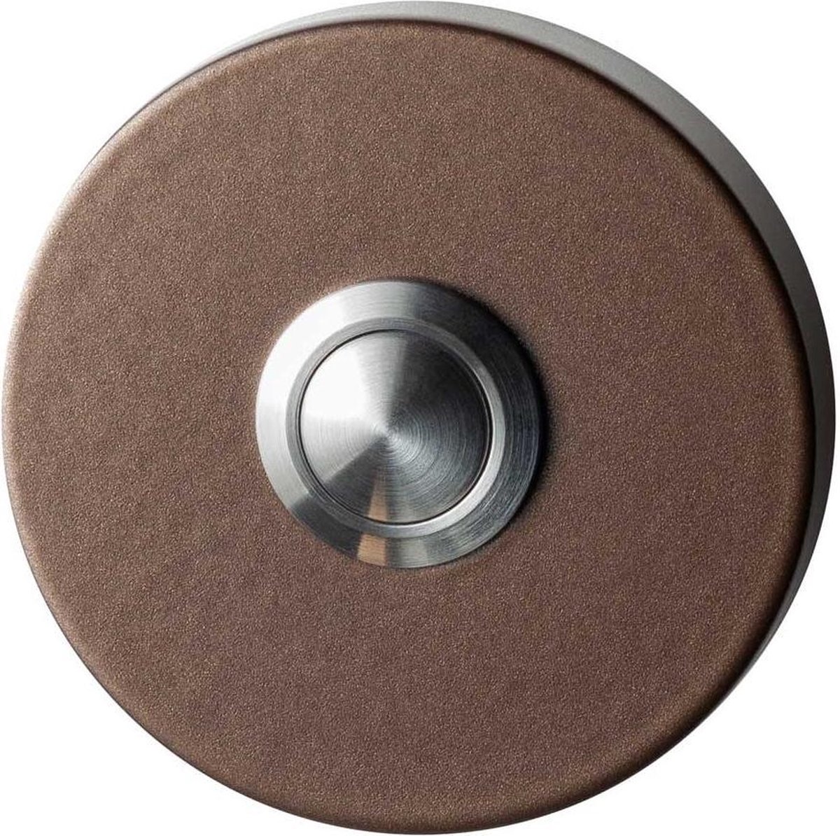 GPF9827.A2.1100 deurbel met RVS button rond 50x8 mm Bronze blend