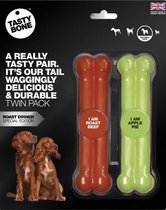 TastyBone - Toy - Twinpack Roast Dinner - Roast Beef & Apple Pie - Hond - Kauwspeelgoed - Vegan - Kluif - Nylabone