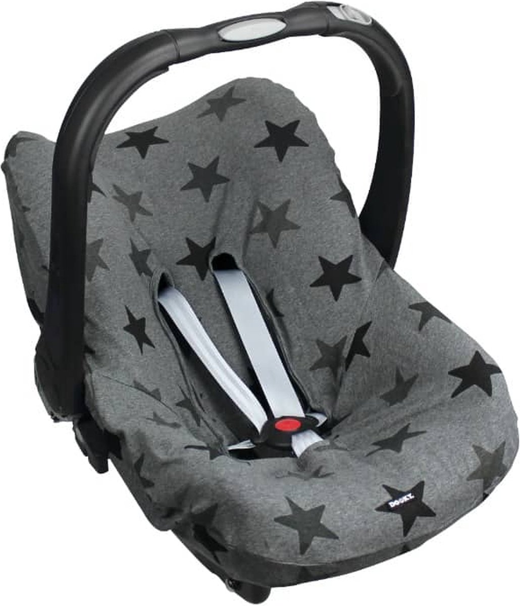 Dooky Seat Cover 0+ Autostoel hoes Grey Star - Universele Autostoelhoes Maxi Cosi CabrioFix, Maxi Cosi hoes Pebble, Maxicosi hoes, Cybex en meer - Autostoelhoes Baby Universeel – foto 2