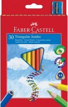 Faber Castell Kleurpotlood FC driekant - jumbo - kartonnen etui à 30 stu