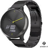 Stalen Smartwatch bandje - Geschikt voor  Garmin Vivomove HR luxe metalen bandje - zwart - Strap-it Horlogeband / Polsband / Armband