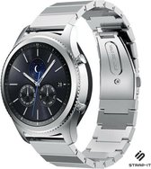 Stalen Smartwatch bandje - Geschikt voor  Samsung Gear S3 luxe metalen bandje - zilver - Strap-it Horlogeband / Polsband / Armband