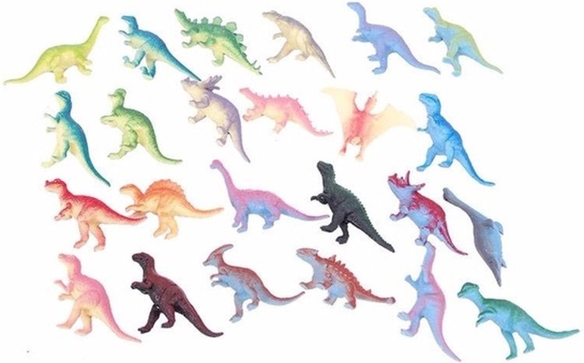 Dinosaurus speelset 12x stuks - Dino speelgoed figuren in zakjes - Merkloos