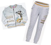 Disney Princess joggingpak / trainingspak - Belle - grijs/geel/goud - maat 98/104 (4 jaar)