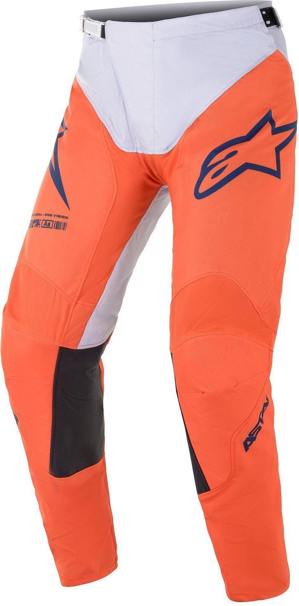 Alpinestars Racer Braap Orange Light Gray Dark Blue Motorcycle Pants 30
