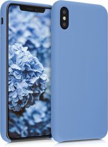 kwmobile telefoonhoesje voor Apple iPhone XS Max - Hoesje met siliconen coating - Smartphone case in vintage blauw