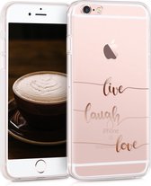 kwmobile telefoonhoesje voor Apple iPhone 6 / 6S - Hoesje voor smartphone - Live Laugh Love design