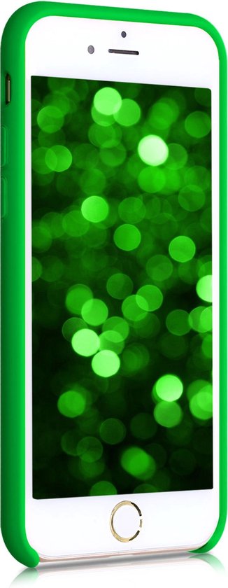 Étui de téléphone kwmobile pour Apple iPhone 7 / 8 / SE (2020) - Étui avec revêtement en silicone - Étui pour smartphone en vert fluo