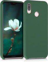 kwmobile telefoonhoesje voor Huawei P20 Lite - Hoesje met siliconen coating - Smartphone case in donkergroen