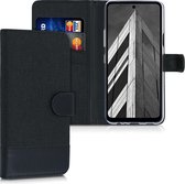 kwmobile telefoonhoesje voor LG K52 / K62 / Q52 - Hoesje met pasjeshouder in antraciet / zwart - Case met portemonnee