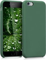 kwmobile telefoonhoesje geschikt voor Apple iPhone 6 / 6S - Hoesje met siliconen coating - Smartphone case in donkergroen