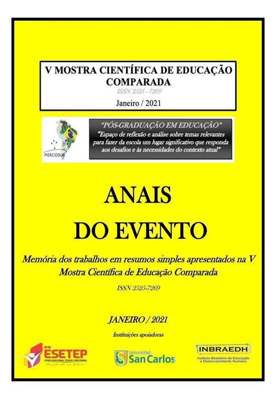 ANAIS DO EVENTO Memórias dos trabalhos em resumos simples a ... - cover