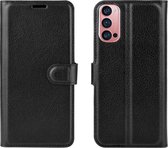 Oppo Reno 4 Pro 5G Hoesje - Mobigear - Classic Serie - Kunstlederen Bookcase - Zwart - Hoesje Geschikt Voor Oppo Reno 4 Pro 5G