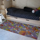 Carpet Studio Big City Speelkleed – Speelmat 95x200cm - Vloerkleed Kinderkamer - Anti-slip Speeltapijt - Verkeerskleed - Grijs