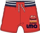 Disney Cars short / korte broek - sportbroek - joggingstof met aansnoerkoord - rood - maat 122/128 (8 jaar)