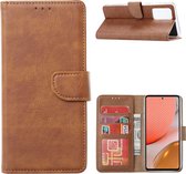 Samsung A72 hoesje bookcase Bruin - Samsung galaxy A72 5G portemonnee book case hoes cover