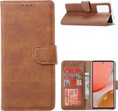 Hoesje Geschikt Voor Samsung Galaxy A72 hoesje bookcase Bruin - Hoesje Geschikt Voor Samsung Galaxy A72 5G portemonnee book case hoes cover