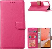 Samsung A72 hoesje bookcase Pink - Samsung galaxy A72 5G portemonnee book case hoes cover