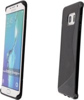 Coque en TPU S line pour Samsung Galaxy S6 Edge Plus G928, Coque de téléphone flexible, Noire, Marque i12Cover