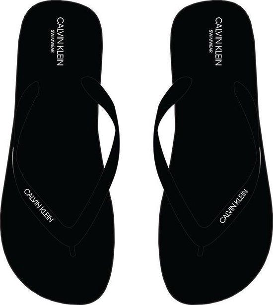 Calvin Klein Jeans Monogram Zwarte teenslippers voor heren