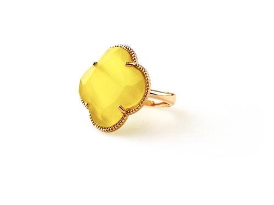 model Fiori ring in zilver roos verguld geel