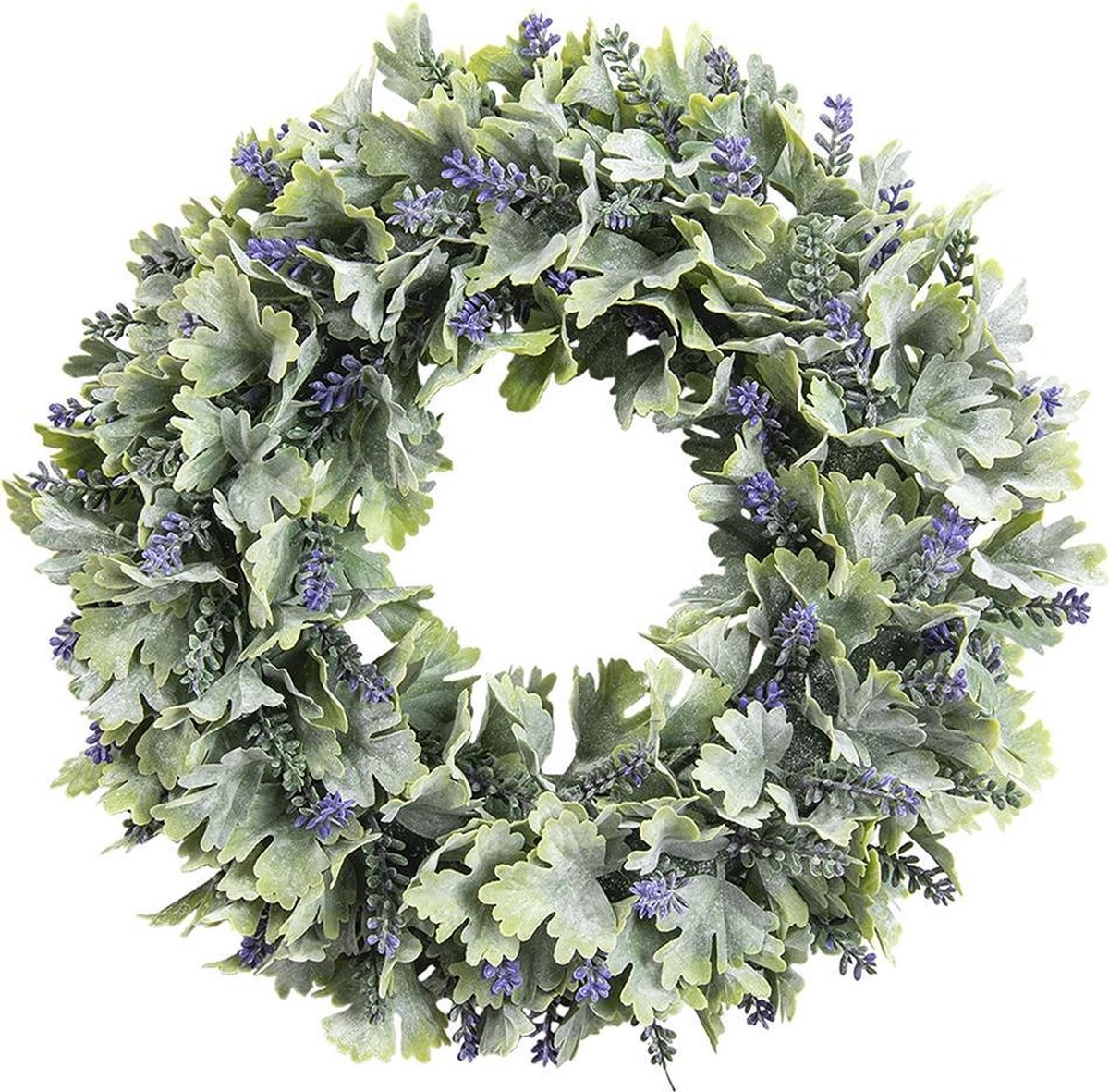 Clayre & Eef Decoratie Krans Lavendel Kerstkrans - 29 cm - Aubergine