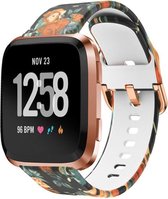 Shop4 - Fitbit Versa 2 Bandje - Siliconen Rozen Zwart