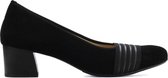 Hassia Dames Suède   Pumps / Schoenen - Blokhak  hoogte 4 cm - 304903 - Zwart - Maat 37