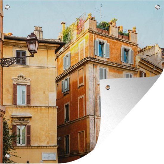 Tuinposter - Oude karakteristieke gebouwen in Rome - 100x100 cm - XXL