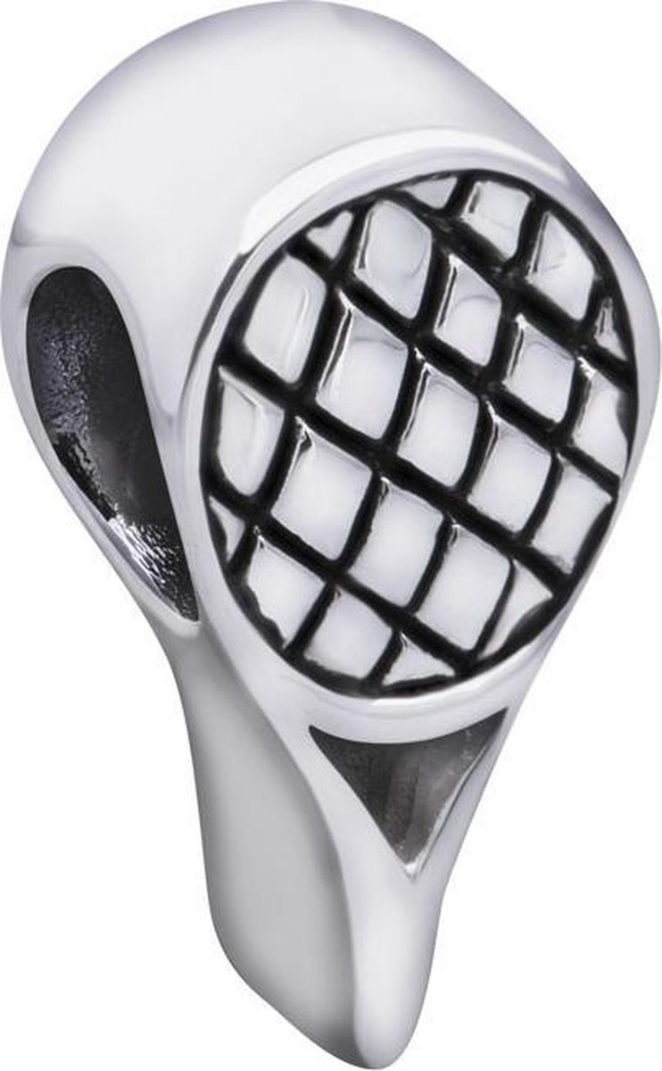 Quiges - 925 - Zilveren - Bedels -Sterling zilver - Beads - Tennisracket Kraal Charm - Geschikt – voor - alle bekende merken - Armband Z456