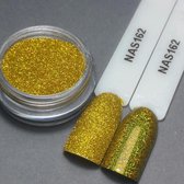 Nailart Sugar - Nagel glitter - Korneliya Nailart Decor Zand 162 Holografic Geel Goud