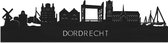 Skyline Dordrecht Zwart hout - 80 cm - Woondecoratie design - Wanddecoratie - WoodWideCities