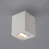 Arcchio - plafondlamp - 1licht - Aluminium - H: 12.6 cm - GU10 - mat-wit