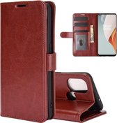 OnePlus Nord N100 hoesje - Wallet bookcase - Bruin - GSM Hoesje - Telefoonhoesje Geschikt Voor OnePlus Nord N100