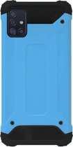 WLONS Rubber Kunststof Bumper Case Hoesje Geschikt voor Samsung Galaxy A71 - Blauw