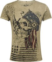 Key Largo shirt indian skull Donkerblauw-M