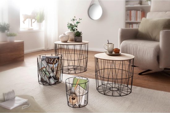 Tables d' Tables d'appoint Nancy's Eugene - Design Basket - Set de 4 -  Métal - Tables... | bol.com