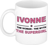 Ivonne The woman, The myth the supergirl cadeau koffie mok / thee beker 300 ml