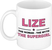 Lize The woman, The myth the supergirl cadeau koffie mok / thee beker 300 ml
