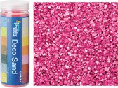Fijn decoratie zand/kiezels in het roze 480 gram - Decoratie zandkorrels mini steentjes 1 tot 2 mm