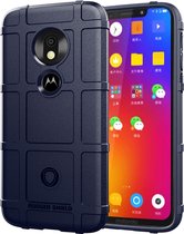 Motorola Moto G7 Play Hoesje - Mobigear - Rugged Shield Serie - TPU Backcover - Blauw - Hoesje Geschikt Voor Motorola Moto G7 Play