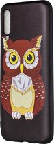 Samsung Galaxy A70 Hoesje - Mobigear - Design Serie - TPU Backcover - Owl - Hoesje Geschikt Voor Samsung Galaxy A70