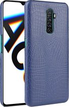 Mobigear Krokodil Hardcase Hoesje - Geschikt voor Realme X2 Pro - Blauw