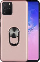 Mobigear Armor Ring Hardcase Hoesje - Geschikt voor Samsung Galaxy S10 Lite - Roségoud