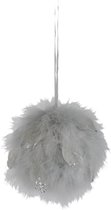 J-Line Bal Hangend Veren/Strass Licht Grijs Large